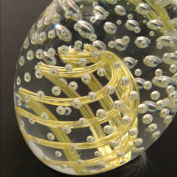 VINTAGE MURANO BULLICANTE EGG SHAPED PAPERWEIGHT - Picture 5 of 16